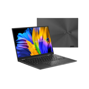 Ноутбук ASUS Zenbook 14 Flip OLED UN5401QA-KN154W 2880x1800, AMD Ryzen 7 5800H 3.2 ГГц, RAM 16 ГБ, SSD 512 ГБ, AMD Radeon Graphics, Windows 11, 90NB0V31-M00790, jade black